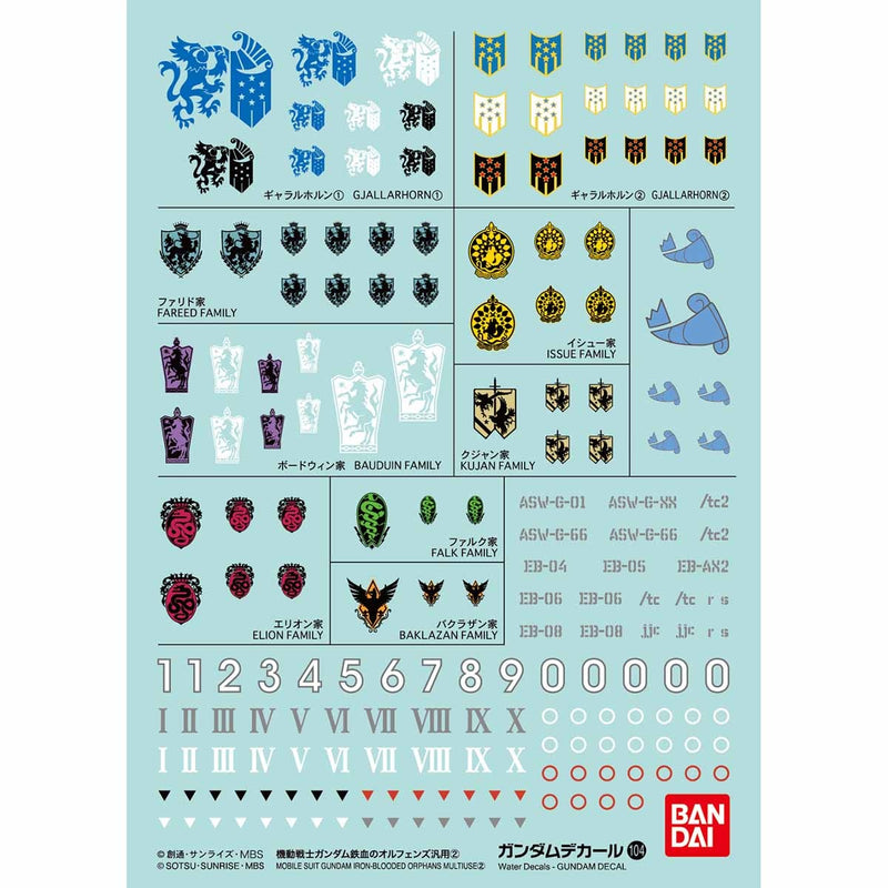 Gundam Decal Mobildrakt Gundam Iron-Blooded Orphans