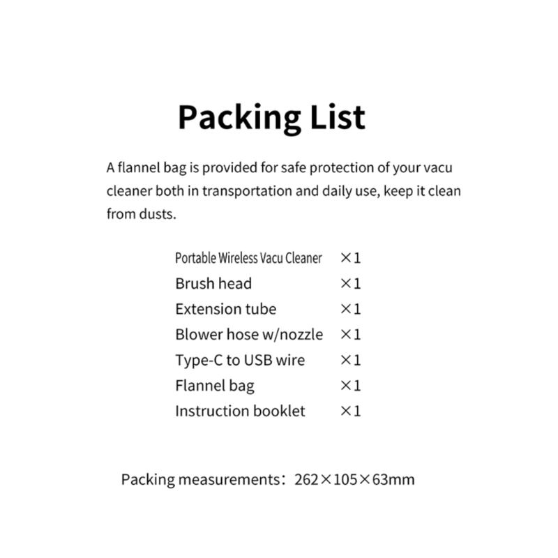 DSPIAE Portable Wireless Vacu Cleaner