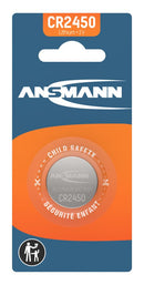 ANSMANN CR2450 litium-knappcellebatteri 3 V – 1 stk. – emballasje på hvit bakgrunn