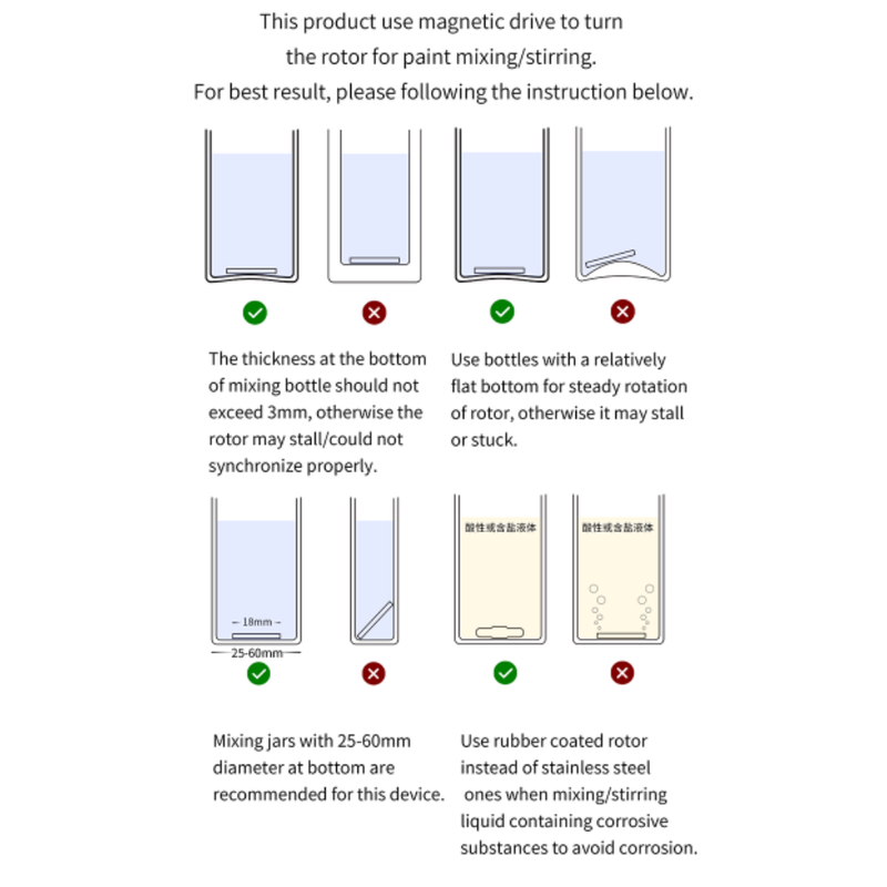 DSPIAE Portable Magnetic Paint Stirrer