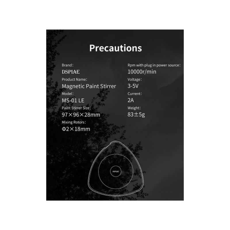 DSPIAE Portable Magnetic Paint Stirrer