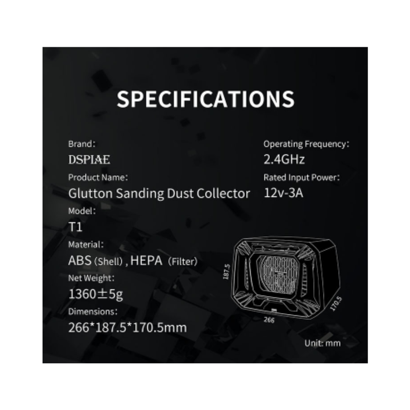 DSPIAE Glutton Sanding Dust Collector