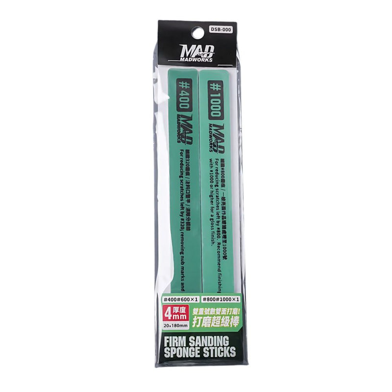 Madworks Dual-Grit Firm Sanding Sponge Stick