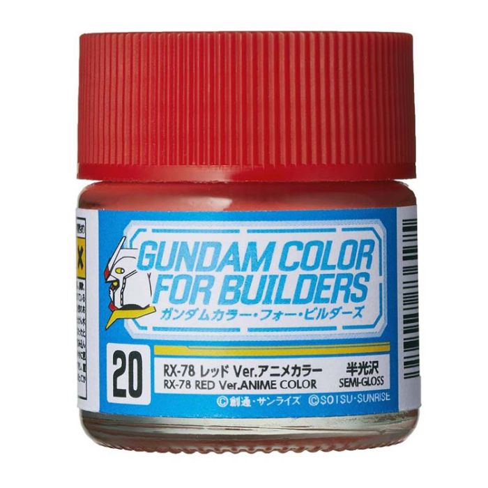 Gundam Color For Builders - Rx-78 Red Ver. Anime Color, 10ml