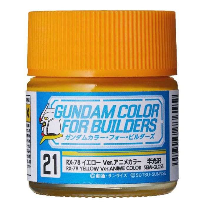 Gundam Color For Builders - Rx-78 Yellow Ver. Anime Color, 10ml