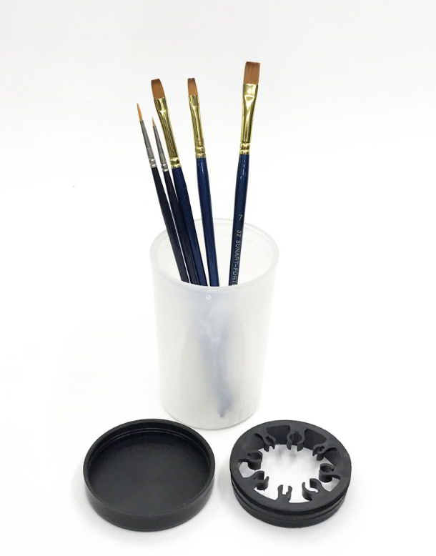 Manwah Brush Cleaning Cup with holder