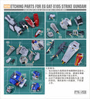 MADWORKS ETCHING PARTS -S038- EG Gat-X105 Strike Gundam + WATERSLIDE DECALS