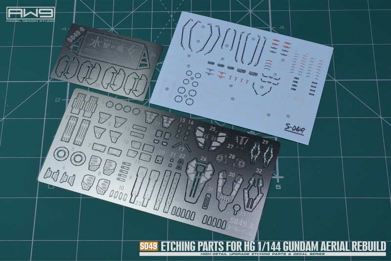 MADWORKS Etching Parts -S49- HG 1/144 Aerial Rebuild (水星の魔女) + Waterslide Decals