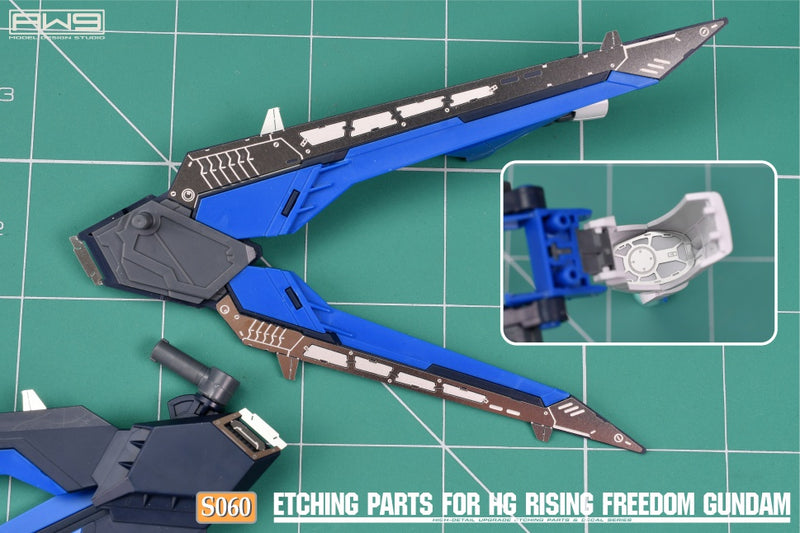 MADWORKS Etching Parts -S60- HG Rising Freedom Gundam  + Waterslide Decals