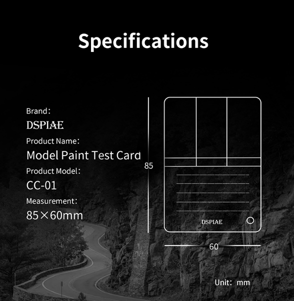 DSPIAE Model Paint Test Card