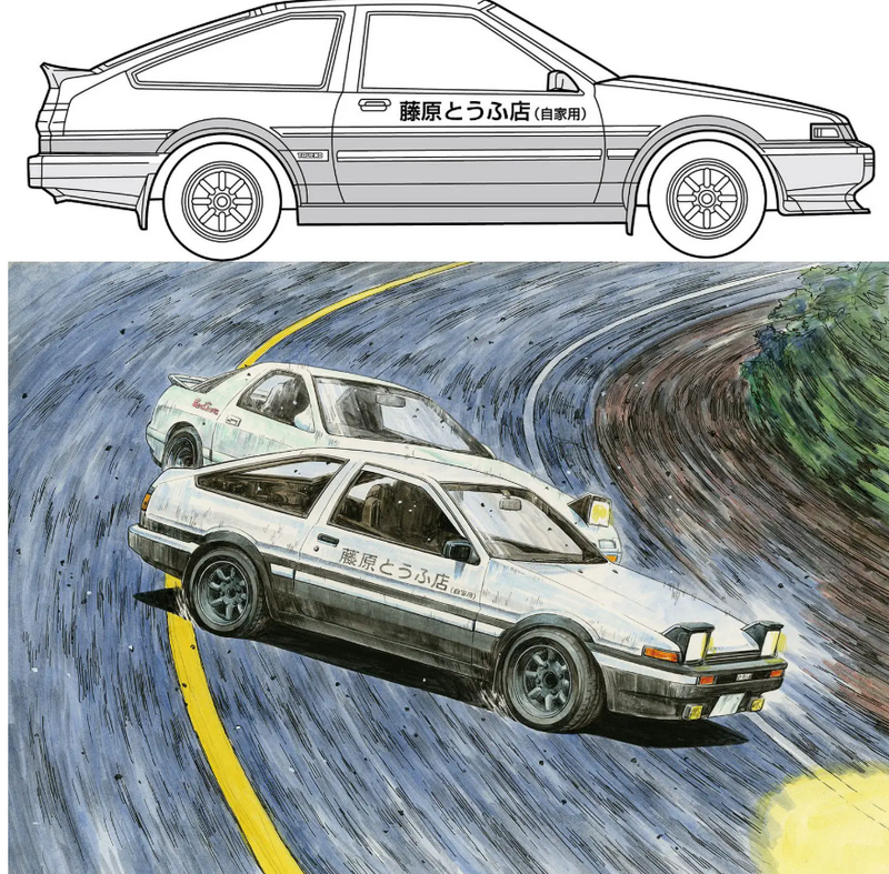 AE86 Trueno Early Model 1600GT APEX - (Initial D: Takumi Fujiwara) 1/24