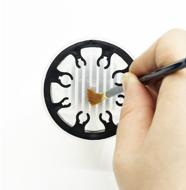 Manwah Brush Cleaning Cup with holder