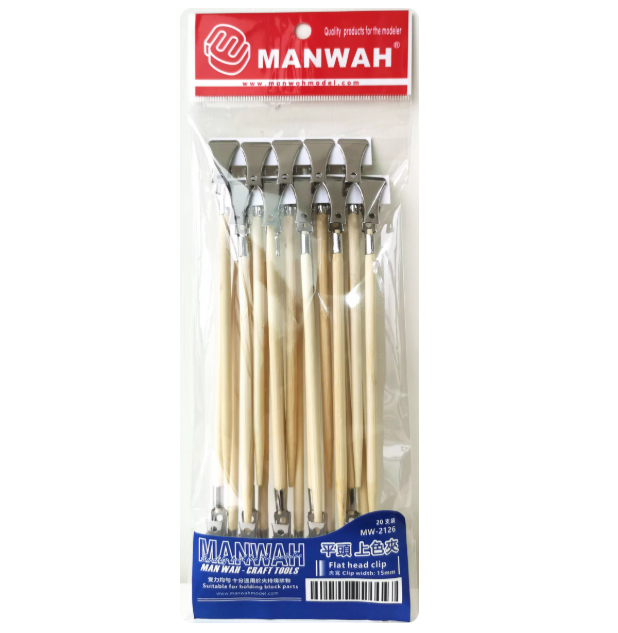 Manwah Flat Head Painting Clips 20stk