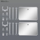 Gunpla Action Base 6 clear color + Mirror Sticker set