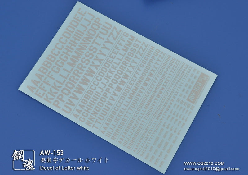 MADWORKS Decal of Letter 1/144 +1/100 (White)