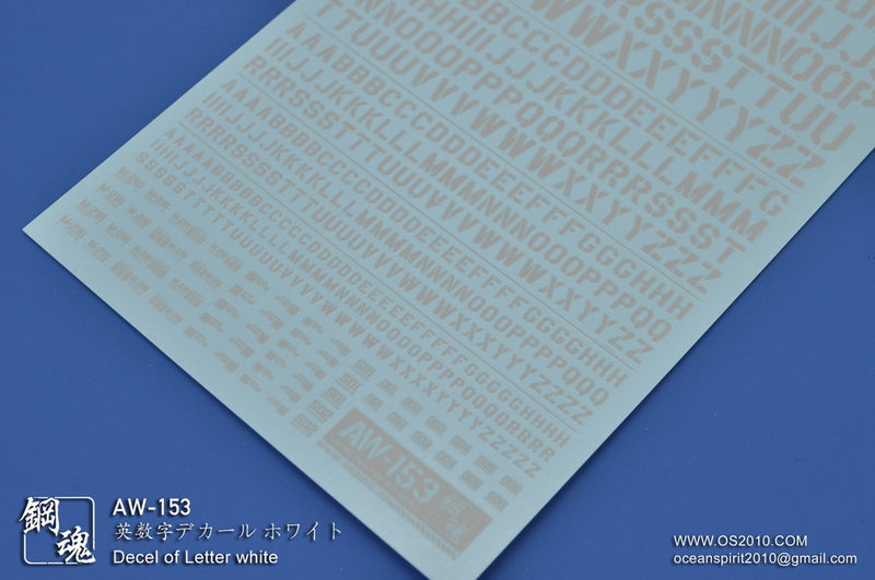 MADWORKS Decal of Letter 1/144 +1/100 (White)