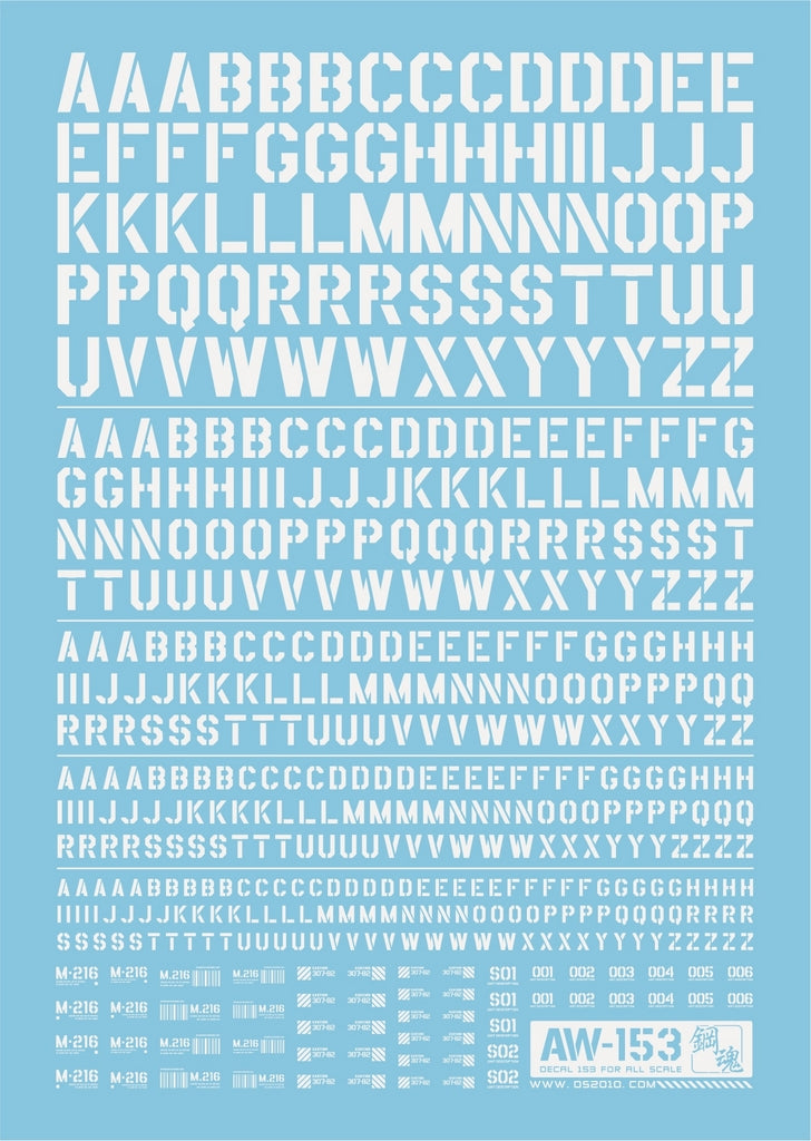 MADWORKS Decal of Letter 1/144 +1/100 (White)