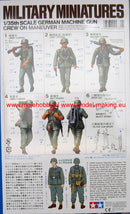 Tamiya German Machine Gun Crew on Maneuver 1/35 – deler og veiledning