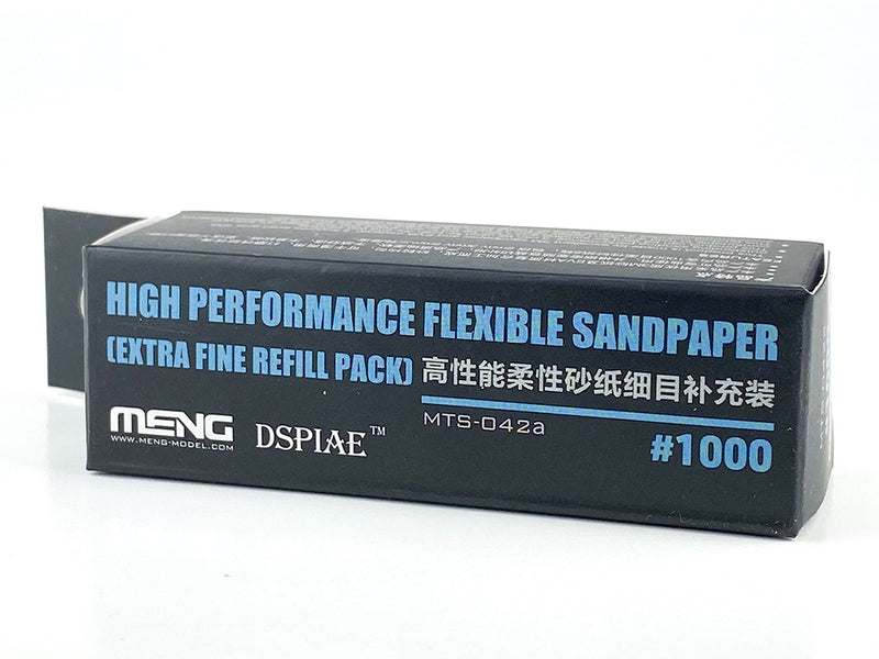 Fleksibelt sandpapir 1000 Fin 6 ark (tykkelse 2 mm 2 ark / 3 mm 2 ark / 5 mm 2 ark)
