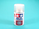 Tamiya Metal Primer – transparent metallgrunning, 100 ml – sprayboks