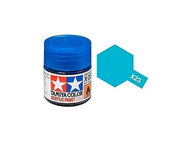 Tamiya Mini X-23 Clear Blue 10ml akrylmaling