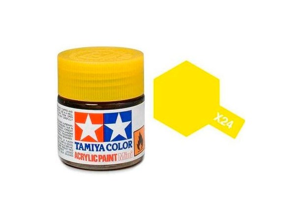 Tamiya Mini X-24 Clear Yellow 10ml akrylmaling