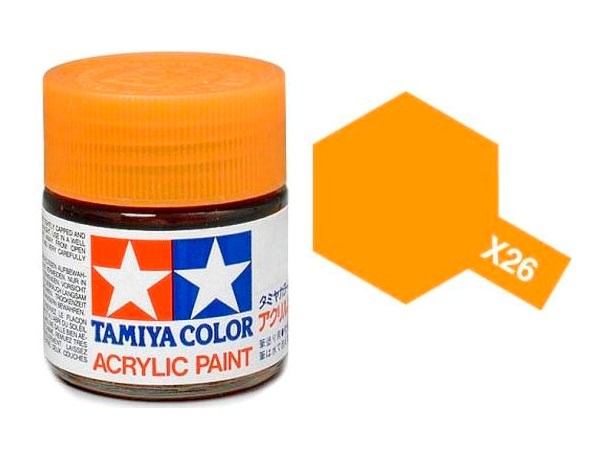 Tamiya Mini X-26 Clear Orange 10ml akrylmaling
