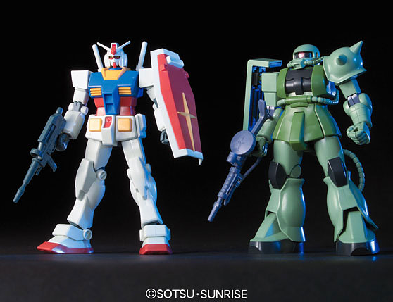 High Grade Universal Century Gunpla Starter Set: Gundam VS Zaku II 1/144 (FRONT)
