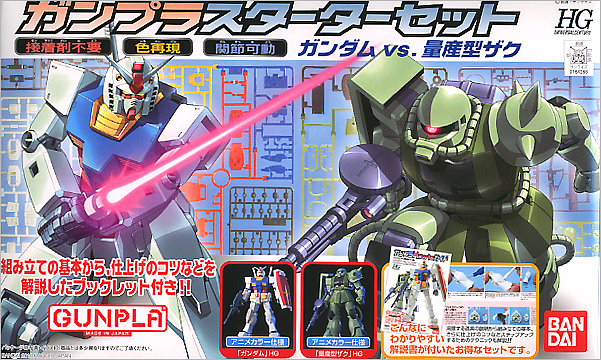 High Grade Universal Century Gunpla Starter Set: Gundam VS Zaku II 1/144 (COVER)