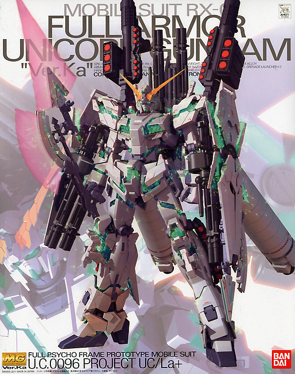 Full Armor Unicorn Gundam Ver. Ka MG 1/100 Master Grade Gunpla