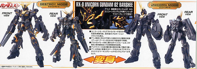 RX-0 Unicorn Gundam 02 Banshee MG 1/100 Master Grade Gunpla