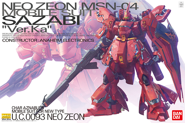 MG 1/100 MSN-04 SAZABI VER.KA/ Gundam (COVER)