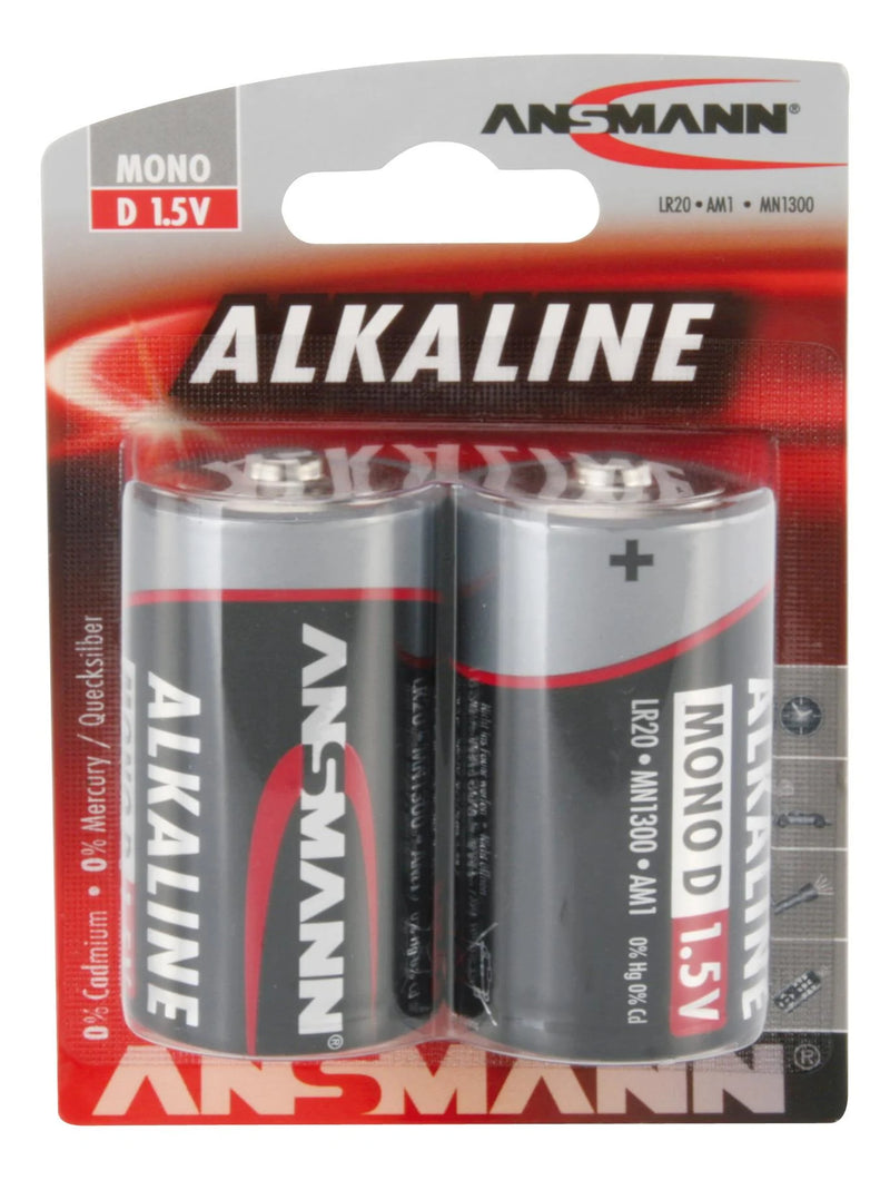 Alkalisk Mono D/LR20, 2-pakning