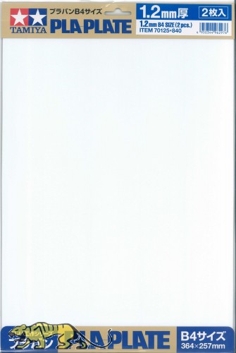 Hvit farge Pla plate 1.2mm B4 (2 skiver)