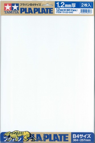 Hvit farge Pla plate 1.2mm B4 (2 skiver)