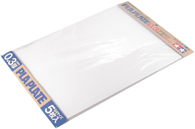 Hvit farge Pla plate 0.3mm B4 (5 skiver)